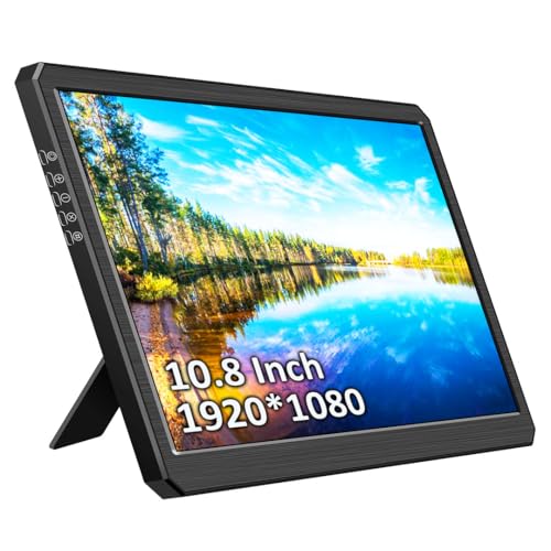 Magedok 10,8 Zoll tragbares Display, 1920 x 1080 FHD-Bildschirm, mit HDMI/USB-C, tragbares Display für Laptop/Raspberry Pi 5/PC/Mac/Spielkonsole von Magedok