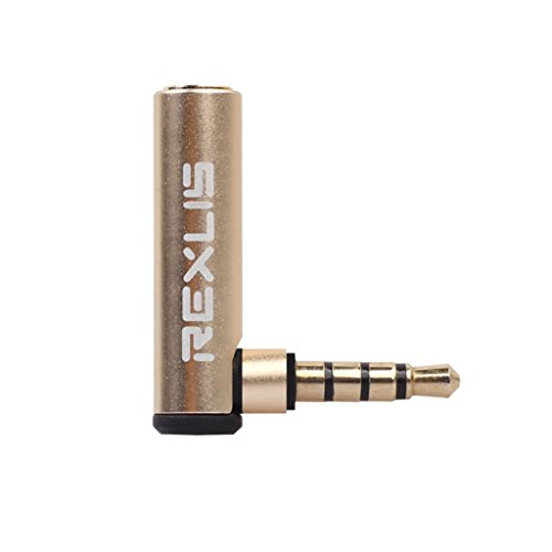 90 Grad 3.5mm OMTP zu CTIA Kopfhörer Konverter Adapter Musikinstrument-Teile- Gold von MagiDeal