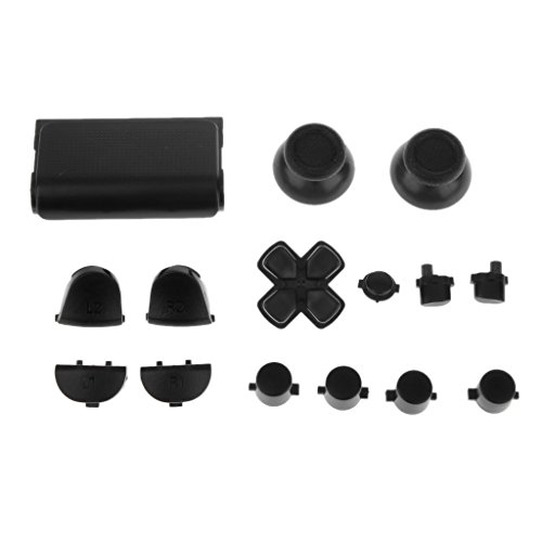 L2 R2 L1 R1 Thumbstick Kappe Gehäuse Button Mod Set Kit für Kontroller Sony PS4 - Schwarz von MagiDeal