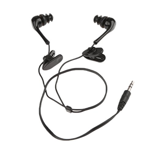 MagiDeal 3.5mm Stecker zu Buchse Verkabelt in-Ohr Kopfhörer wasserdichte Ohrstück für Smartphones, Schwarz von MagiDeal
