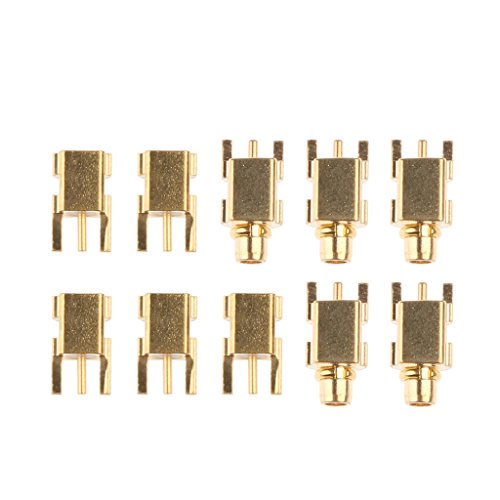 MagiDeal 5 STK. Vergoldeten MMCX Stecker männliches Verbindungsstück und 5 STK. MMCX Buchse Weibliches Connector für Shure SE215 / SE315 / SE425 / SE535 Kopfhörer von MagiDeal