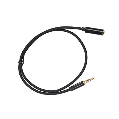MagiDeal Audio Verlängerungskabel für Kopfhörer Aux Klinken Verlängerung Kabel 3,5mm Klinken Stecker auf Buchse - Schwarz 0,5 m von MagiDeal