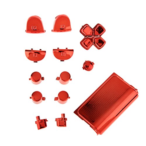 MagiDeal Ersatz Verchromung Tasten Buttons Und Touchpad für PS4 Controller - rot MagiDeal Ersatz Verchromung Tasten Buttons Und Touchpad für PS4 Controller - rot von MagiDeal