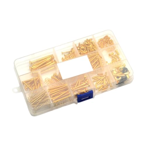 MagiDeal Gitarrenschraubensatz, Sortimentskasten mit Befestigungsschrauben, Zubehörteil für Gitarrengurt-Endstifte, Schlagbrett, Stimmgerät, Tonabnehmer, Gold MagiDeal Gitarrenschraubensatz, Sortimentskasten mit Befestigungsschrauben, Zubehörteil für Gitarrengurt-Endstifte, Schlagbrett, Stimmgerät, Tonabnehmer, Gold von MagiDeal