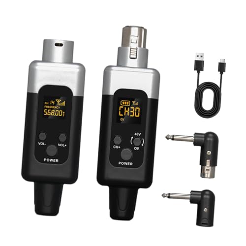 MagiDeal Mikrofon-Sender, Empfänger, Mikrofon-Konverter, robustes Mehrzweck-Mikrofonsystem für Aufnahmestudio-Lautsprecher, 2 StÜck von MagiDeal