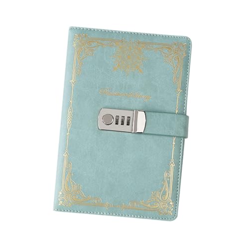 MagiDeal Tagebuch mit Schloss, verschließbares Tagebuch, Notizbuch, PU-, tragbar, mit Passwortsperre, Tagebuch mit Verschließbarkeit, für Zuhause, Büro, Grün von MagiDeal