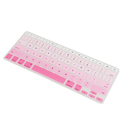 MagiDeal Tastatur Schutz Silikon Englisch Keyboard Abdeckung QWERTY für MacBook Air 13/15/17 - Rosa von MagiDeal