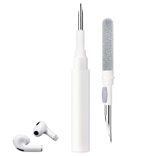 Airpods reinigungsset, Multifunktionaler Bluetooth Kopfhörer Reinigungsset, Kopfhörer Reinigungsstift, Hoher Dichte Metallspitze Reinigungsstift, 3 in 1 Beflockung Schwamm, Für Airpods 1 2 3 4 Pro Max von MagiSel