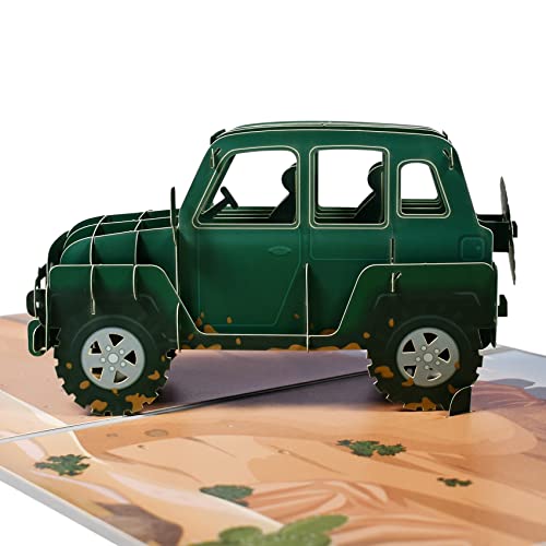 Magic Ants 3D-Pop-Up-Karte für SUV-Autos, handgefertigte 3D-Grußkarten für Geburtstag, Vatertag, Geburtstagskarte für Kinder, Vater, Ehemann, alle Gelegenheiten von Magic Ants