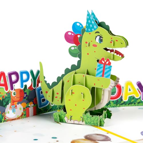 Magic Ants Jurassic Joy Geburtstagskarte – 3D-Pop-Up-Geburtstagskarte, lustig für Dinosaurier-Liebhaber von Magic Ants