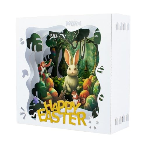 Magic Ants Pop Up Karte Ostern - Religiöse Ostergrußkarte mit Osterhase - Ostergrußbox - Osterkarten für die Liebsten von Magic Ants
