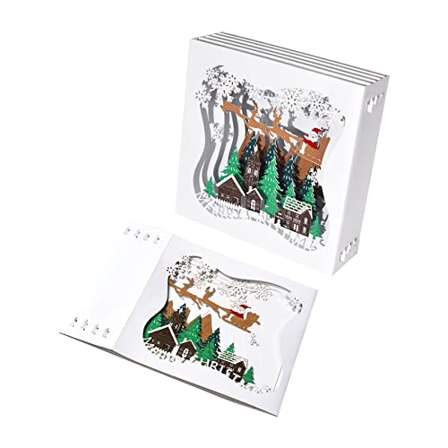 Magic Ants Pop Up Karte Weihnachten – 3D Weihnachtskarte, Weihnachtskarten, Handgemachte Popup Weihnachtsgrußkarte, Neujahrskarte, Chrismas Geschenkkarte für Kinder (Weihnachtslandschaftsbox von Magic Ants