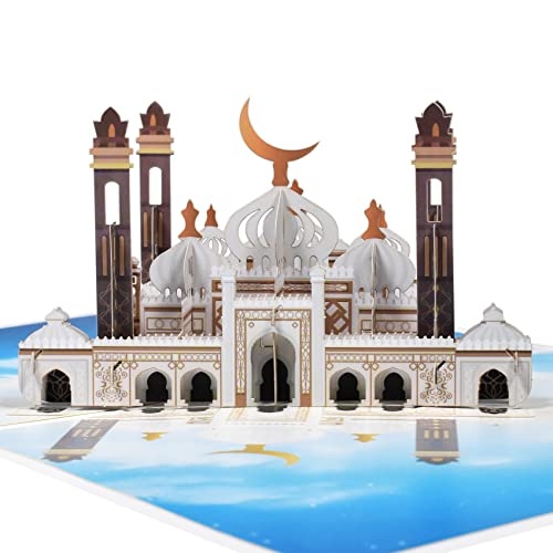 Magic Ants Pop-Up Ramadan Karte Islamisches Neujahr Muharram Eid Indien 3D Moschee Grußkarten für muslimische Feste von Magic Ants