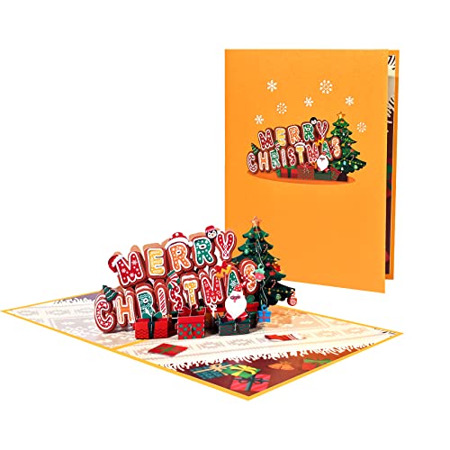 Magic Ants Weihnachts-Pop-Up-Karte – 3D Weihnachtsgrußkarte für Kinder, Frauen und Männer (Merry Christmas) von Magic Ants