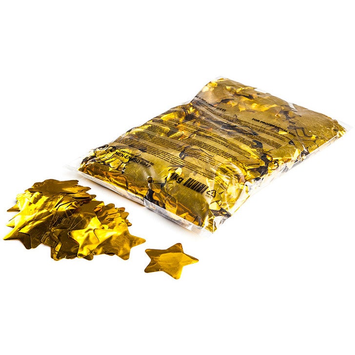 Magic FX CON14GL Metallic Konfetti, goldfarbene Sterne im 1 kg-Beutel von Magic FX