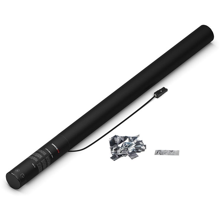Magic FX EC04SLM Electric Confetti Cannon 80 cm, Rucksack, silber metallic von Magic FX