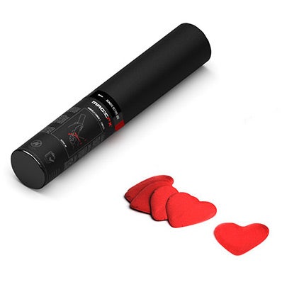 Magic FX HC01RDH Handheld Konfetti-Kanone mit Herzen, 28 cm, Rot von Magic FX