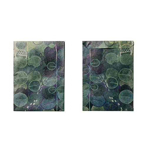 Bunte Papiertütchen/Flachbeutel/Geschenktüte - klein/mini aus bedrucktem Kraftpapier mit dem Motiv: WASSERPFLANZEN - 40 Stück von Magic Garden Seeds
