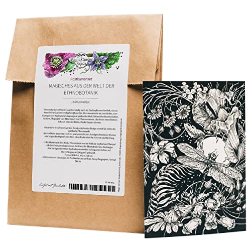 Grußkartenset - Magic Garden Seeds Highlights - 10 Postkarten mit dem Motiv: Magisches aus der Welt der Ethnobotanik- Handgezeichnete schwarz-weiß Illustration Grußkartenset - Magic Garden Seeds Highlights - 10 Postkarten mit dem Motiv: Magisches aus der Welt der Ethnobotanik- Handgezeichnete schwarz-weiß Illustration von Magic Garden Seeds