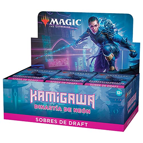 Magic Draft Briefumschlag-Box von Kamigawa, Neon-Dynastie, The Gathering, 36 Umschläge (spanische Version) von Magic The Gathering