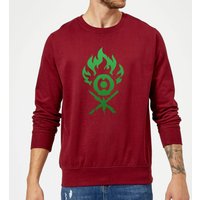 Magic The Gathering Gruul Symbol Pullover - Bordeauxrot - L - Bordeauxrot von Magic The Gathering