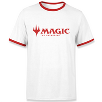 Magic The Gathering Logo Men's Ringer - White/Red - L von Magic The Gathering