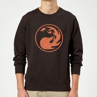 Magic The Gathering Mana Rot Pullover - Schwarz - S von Magic The Gathering