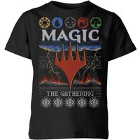 Magic: The Gathering Colours Of Magic Knit Kinder Christmas T-Shirt - Schwarz - 11-12 Jahre von Magic The Gathering