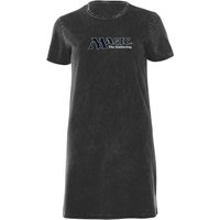 Magic The Gathering Retro Logo Damen T-Shirt Kleid - Schwarz Acid Wash - L von Magic the Gathering