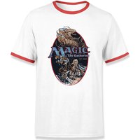 Magic the Gathering Est. 1993 Unisex Ringer T-Shirt - Weiß / Rot - L von Magic the Gathering