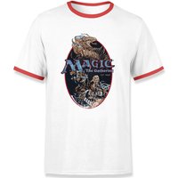 Magic the Gathering Est. 1993 Unisex Ringer T-Shirt - Weiß / Rot - M von Magic the Gathering