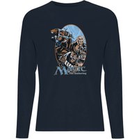 Magic the Gathering Retro Unisex Langarm T-Shirt - Navy - XXL von Magic the Gathering