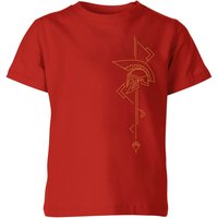 Magic: The Gathering Theros: Beyond Death Asymmetrical Helmet Kids' T-Shirt - Red - 9-10 Jahre von Original Hero