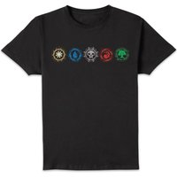 Magic: The Gathering Mana Symbols Unisex T-Shirt - Black - S von Magic:The Gathering