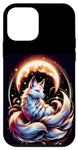 Hülle für iPhone 12 mini Japanischer Kitsune Fox Neunschwanz Fuchs mit Mond Anime von Magicalville Japanese Mythical Animal