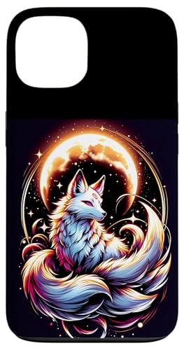 Magicalville Japanese Mythical Animal Hülle für iPhone 13 Japanischer Kitsune Fox Neunschwanz Fuchs mit Mond Anime von Magicalville Japanese Mythical Animal