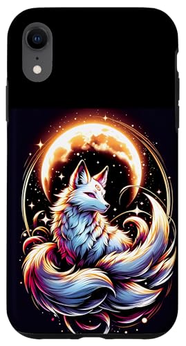 Hülle für iPhone XR Japanischer Kitsune Fox Neunschwanz Fuchs mit Mond Anime von Magicalville Japanese Mythical Animal