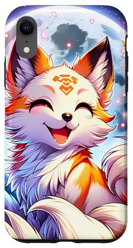 Hülle für iPhone XR Kitsune Japanischer Fuchs mit neun Schwanzen, Kirschblüten von Magicalville Japanese Mythical Animal