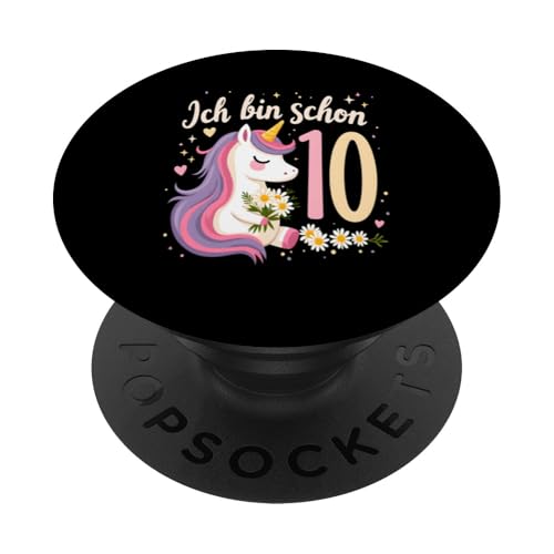 Zauberhaftes Einhorn Design für 10. Geburtstag Mädchen PopSockets Klebender PopGrip Zauberhaftes Einhorn Design für 10. Geburtstag Mädchen PopSockets Klebender PopGrip von Magischer Einhorn Kindergeburtstag Regenbogen