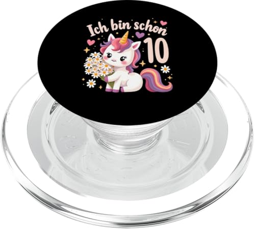Zauberhaftes Einhorn Design für 10. Geburtstag Mädchen PopSockets PopGrip für MagSafe von Magischer Einhorn Kindergeburtstag Regenbogen