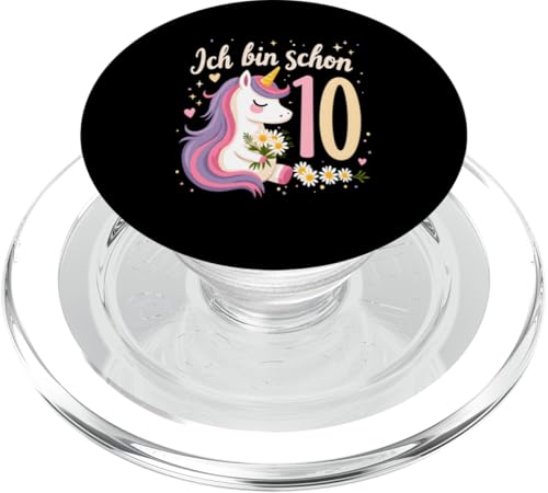 Zauberhaftes Einhorn Design für 10. Geburtstag Mädchen PopSockets PopGrip für MagSafe von Magischer Einhorn Kindergeburtstag Regenbogen