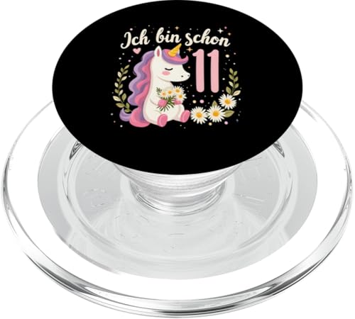 Zauberhaftes Einhorn Design für 11. Geburtstag Mädchen PopSockets PopGrip für MagSafe von Magischer Einhorn Kindergeburtstag Regenbogen