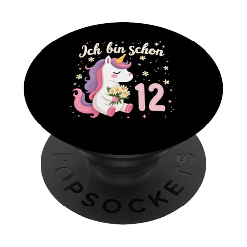 Zauberhaftes Einhorn Design für 12. Geburtstag Mädchen PopSockets Klebender PopGrip Zauberhaftes Einhorn Design für 12. Geburtstag Mädchen PopSockets Klebender PopGrip von Magischer Einhorn Kindergeburtstag Regenbogen