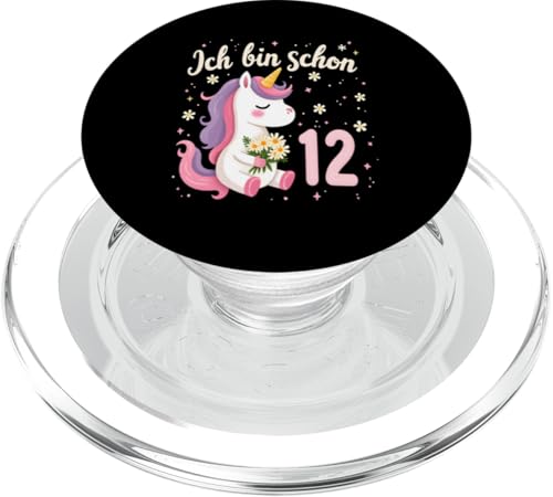 Zauberhaftes Einhorn Design für 12. Geburtstag Mädchen PopSockets PopGrip für MagSafe von Magischer Einhorn Kindergeburtstag Regenbogen
