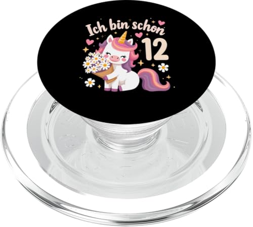 Zauberhaftes Einhorn Design für 12. Geburtstag Mädchen PopSockets PopGrip für MagSafe Zauberhaftes Einhorn Design für 12. Geburtstag Mädchen PopSockets PopGrip für MagSafe von Magischer Einhorn Kindergeburtstag Regenbogen