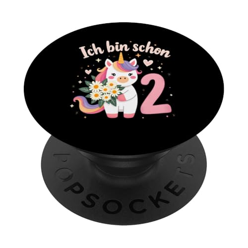 Zauberhaftes Einhorn Design für 2. Geburtstag Mädchen PopSockets Klebender PopGrip Zauberhaftes Einhorn Design für 2. Geburtstag Mädchen PopSockets Klebender PopGrip von Magischer Einhorn Kindergeburtstag Regenbogen