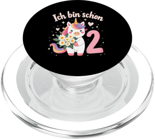 Zauberhaftes Einhorn Design für 2. Geburtstag Mädchen PopSockets PopGrip für MagSafe von Magischer Einhorn Kindergeburtstag Regenbogen