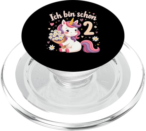Zauberhaftes Einhorn Design für 2. Geburtstag Mädchen PopSockets PopGrip für MagSafe Zauberhaftes Einhorn Design für 2. Geburtstag Mädchen PopSockets PopGrip für MagSafe von Magischer Einhorn Kindergeburtstag Regenbogen