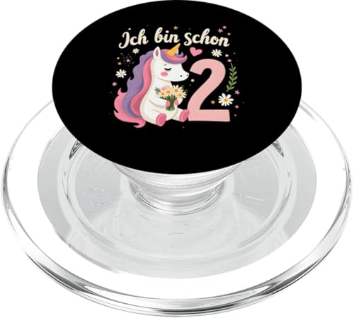 Zauberhaftes Einhorn Design für 2. Geburtstag Mädchen PopSockets PopGrip für MagSafe von Magischer Einhorn Kindergeburtstag Regenbogen