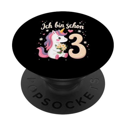 Zauberhaftes Einhorn Design für 3. Geburtstag Mädchen PopSockets Klebender PopGrip Zauberhaftes Einhorn Design für 3. Geburtstag Mädchen PopSockets Klebender PopGrip von Magischer Einhorn Kindergeburtstag Regenbogen